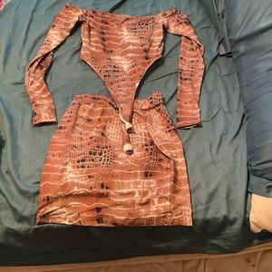 Snake Skin Skirt set